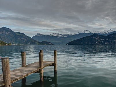 brown wooden dock on body of water thumbnail