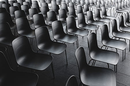 black plastic armless chair lot thumbnail