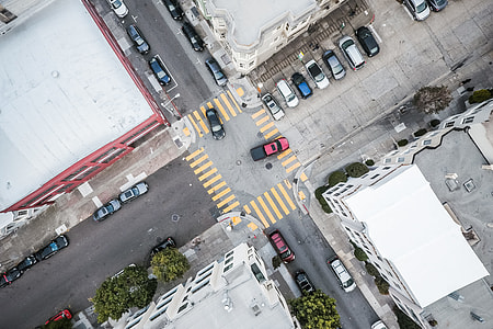 Street Road Intersection From Above thumbnail