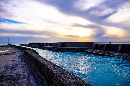 sea, dawn, landscape, nature thumbnail