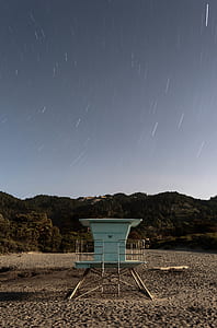 white wooden lifeguard dock thumbnail