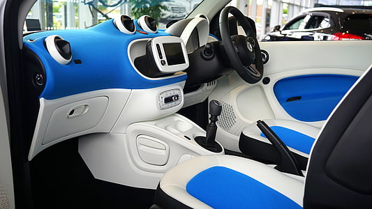 white and blue vehicle interior thumbnail