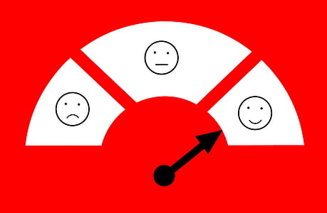Customer service scale - customer is happy. thumbnail