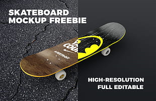 Skateboard Free Mockup psd file