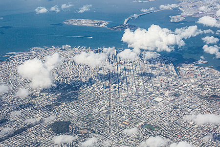Aerial View of San Francisco Bay Area, California thumbnail