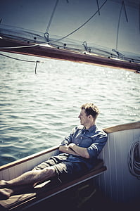 man sitting on bench thumbnail