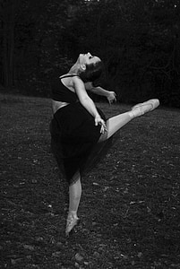 grayscale photography of woman dancing ballet thumbnail