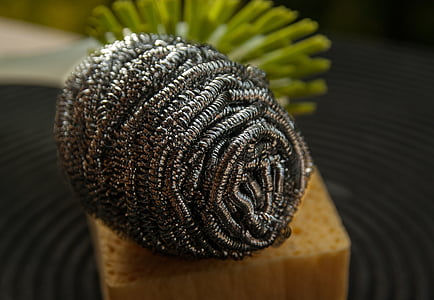 close-up photography of steel wool thumbnail