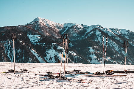 Scenic View of Snowcapped Mountains Against Sky thumbnail