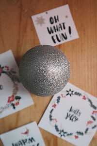 Close-up of Christmas Ornaments on Table thumbnail