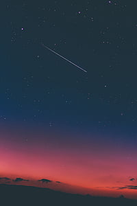 time-lapse photography of shooting star in the sky thumbnail
