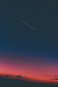 shooting star during starry night thumbnail