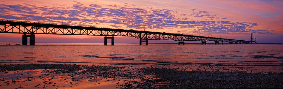 photography of bridge near sea thumbnail