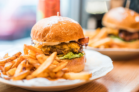 Yummy Fresh Burger with French Fries thumbnail