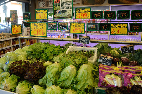 bunch of green vegetable on store thumbnail