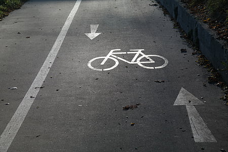 bicycle lane during daytime thumbnail