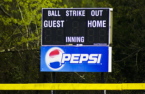 blue and white Pepsi signage at daytime thumbnail