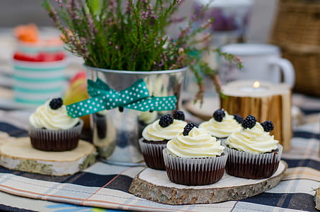 bunch of cupcakes on top of tray thumbnail