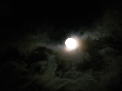 full moon and gray clouds thumbnail