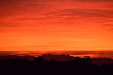 mountain silhouette during golden hours thumbnail