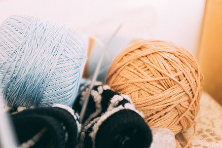 Crochet hook and knitting yarn thumbnail