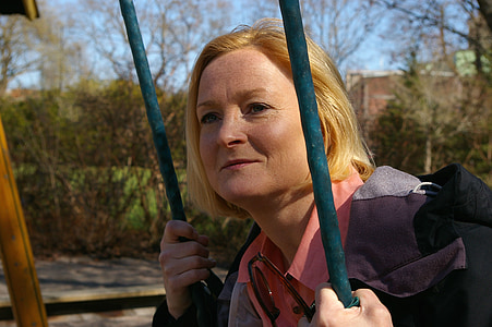 woman sitting on swing photography thumbnail
