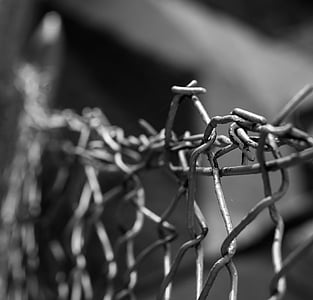 shallow focus of cyclone fence thumbnail