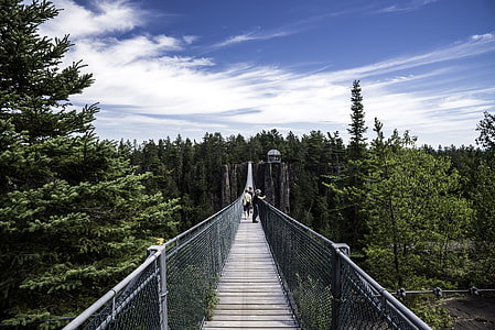 Suspension Bridge across the canyon at Eagle Canyon, Ontario thumbnail