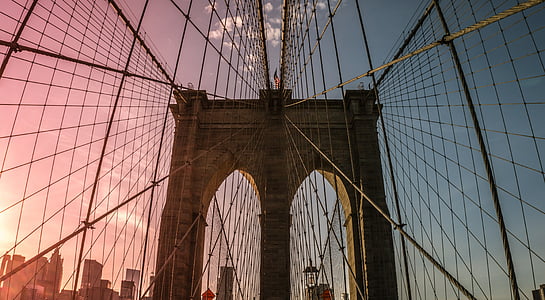 brown bridge during sunset thumbnail