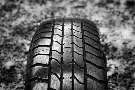 vehicle tire grayscale photo thumbnail