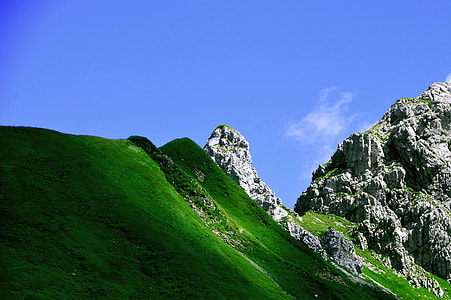 green and gray mountains under clear sky during daytime thumbnail
