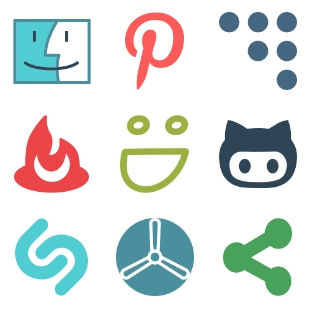 Brands Flat svg vector icon sets