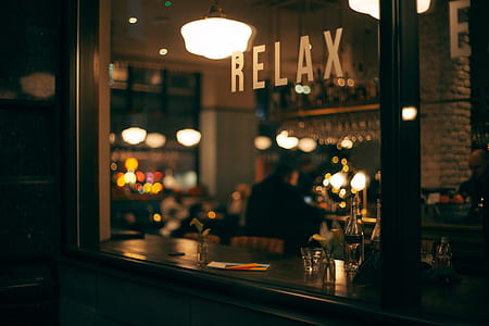dark, night, lights, bar, store, bokeh thumbnail