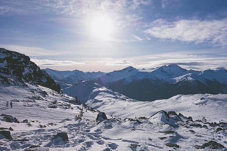 snow capped mountains at daytime thumbnail