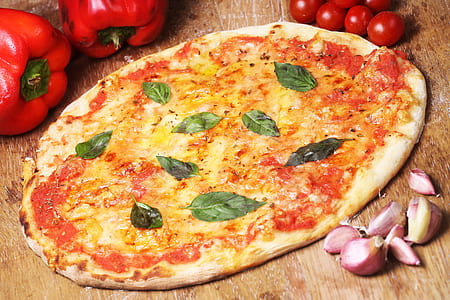 cheese pizza beside bell pepper thumbnail