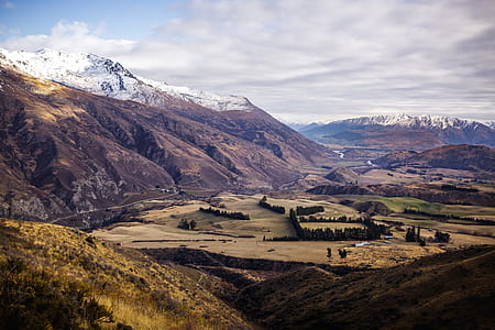 mountain range, mountains, valley, snow thumbnail