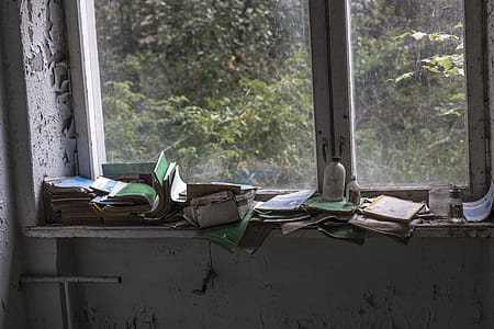Pile of Books Beside Sash Window thumbnail