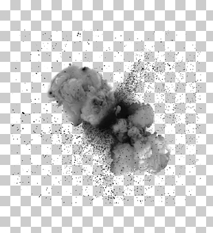 Explosion Dust Powder, Gray dust explosion, black and gray nuclear decor PNG clipart