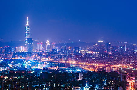 aerial photography of city skyline thumbnail