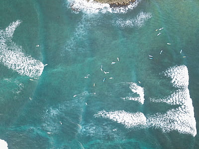 aerial photography of ocean thumbnail