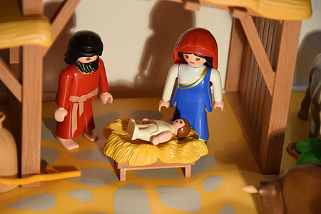 close-up photo of nativity minifig toys thumbnail