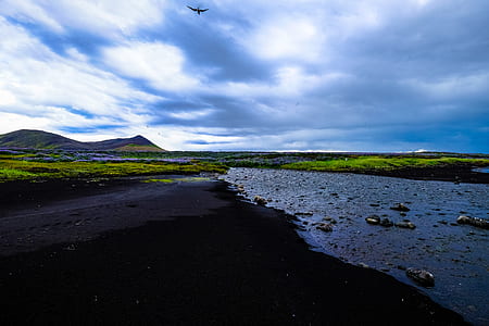 mountains, nature, sky, bird thumbnail