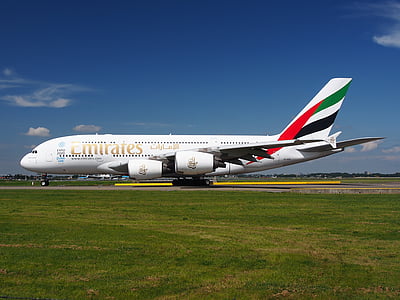 Emirates airliner on runway thumbnail