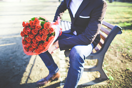Man with a Bouquet of Roses thumbnail