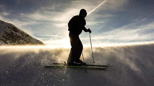 man ice skating under blue sky during daytime thumbnail