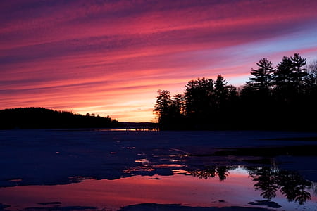 sunset, sunrise, lake thumbnail