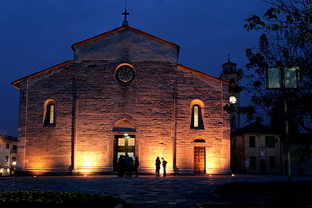 Night View Of Italy lombardy in the brebbia old church thumbnail