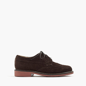 unpaired brown suede dress shoe thumbnail
