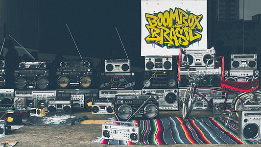 graffiti, technology, music, wall art thumbnail