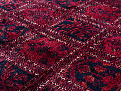red and black floral area rug thumbnail